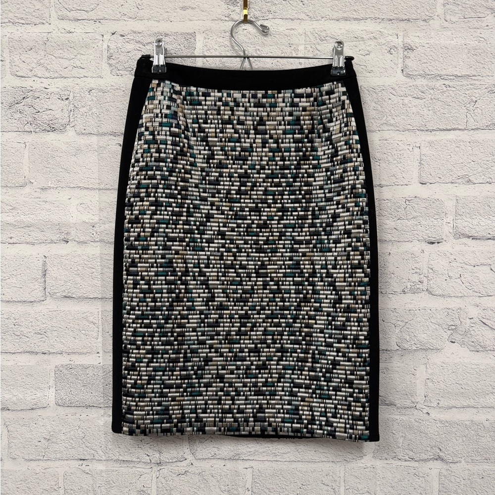 Hugo Boss Black and Gray Women's Pencil Skirt Size 2
